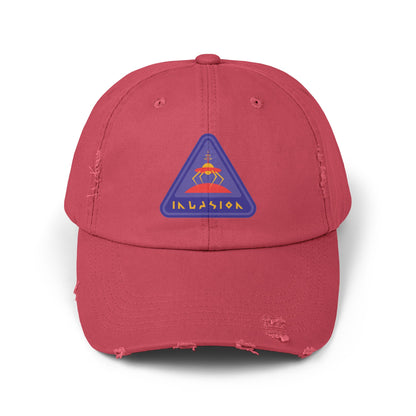 Invasion Sign Cap - Unisex Sci-Fi Distressed Hat WeLoveSciFi