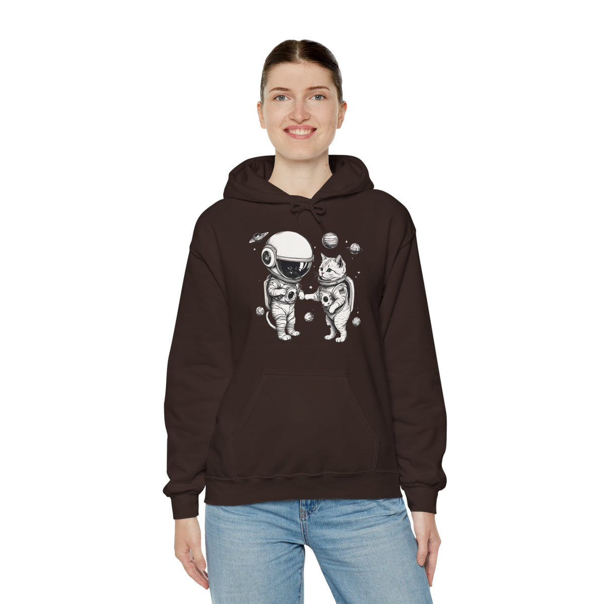 Space Kitties Astronaut Cats Sci-Fi Hoodie