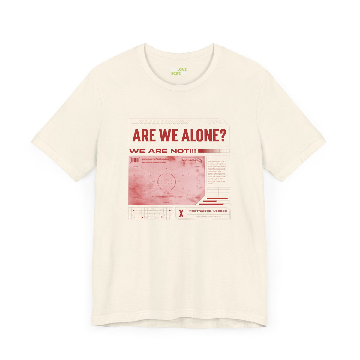 Are We Alone? UFO Sci-Fi T-Shirt-welovescifi.net