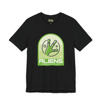 Aliens Research Secret Society UFO SciFi T-Shirt-welovescifi