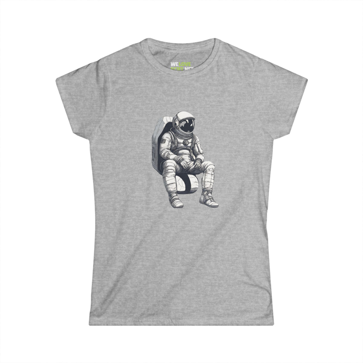 Space Art Tee | Still Waiting Astronaut Women's Shirt