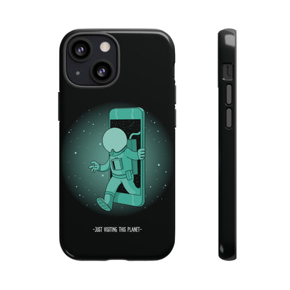 Funny Astronaut iPhone Cases Just Visiting This Planet SciFi