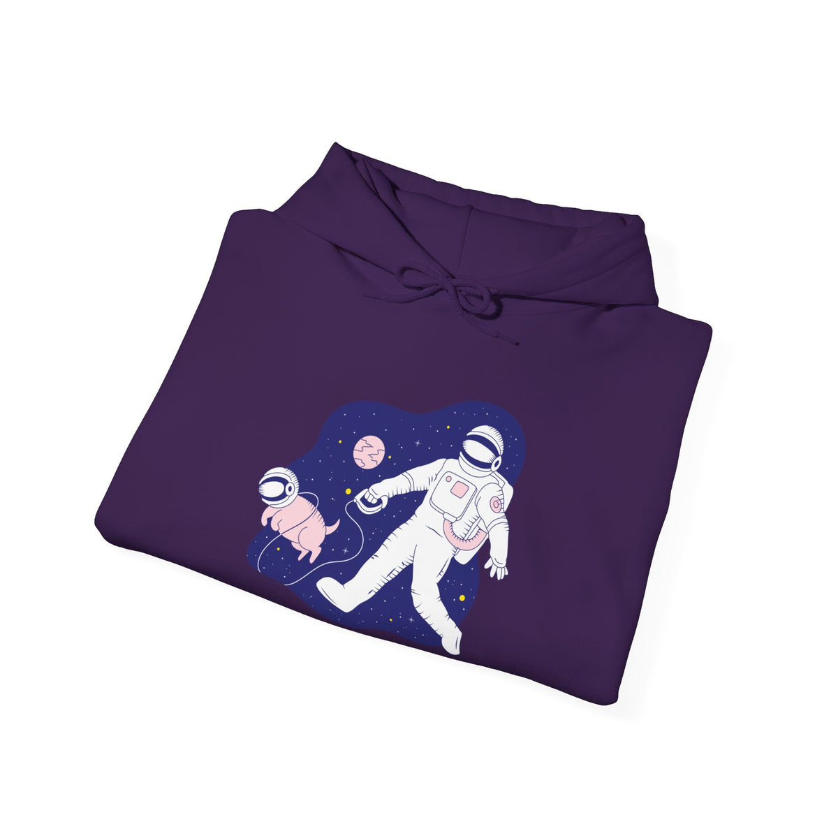 Space Buds Hoodie Funny Astronaut and Dog Sci-Fi Hoodie