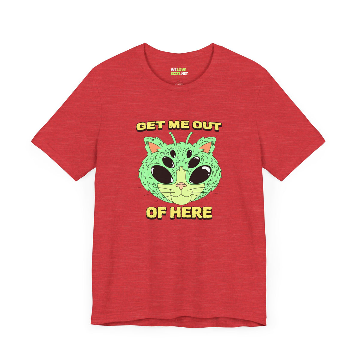 Get Me Out Of Here CatUFO Sci-Fi T-Shirt-welovescifi.net