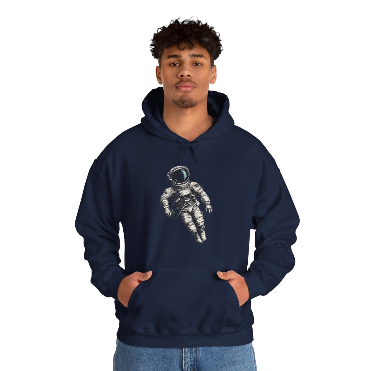 Floating Astronaut SpaceArt Sci-Fi Hoodie-welovescifi.net