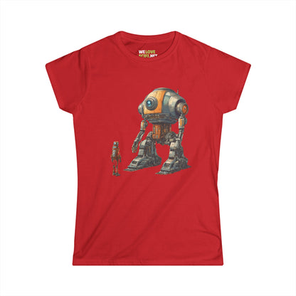 Art tee-Look At Me SpaceArt Robot Woman Tee-welovescifi.net