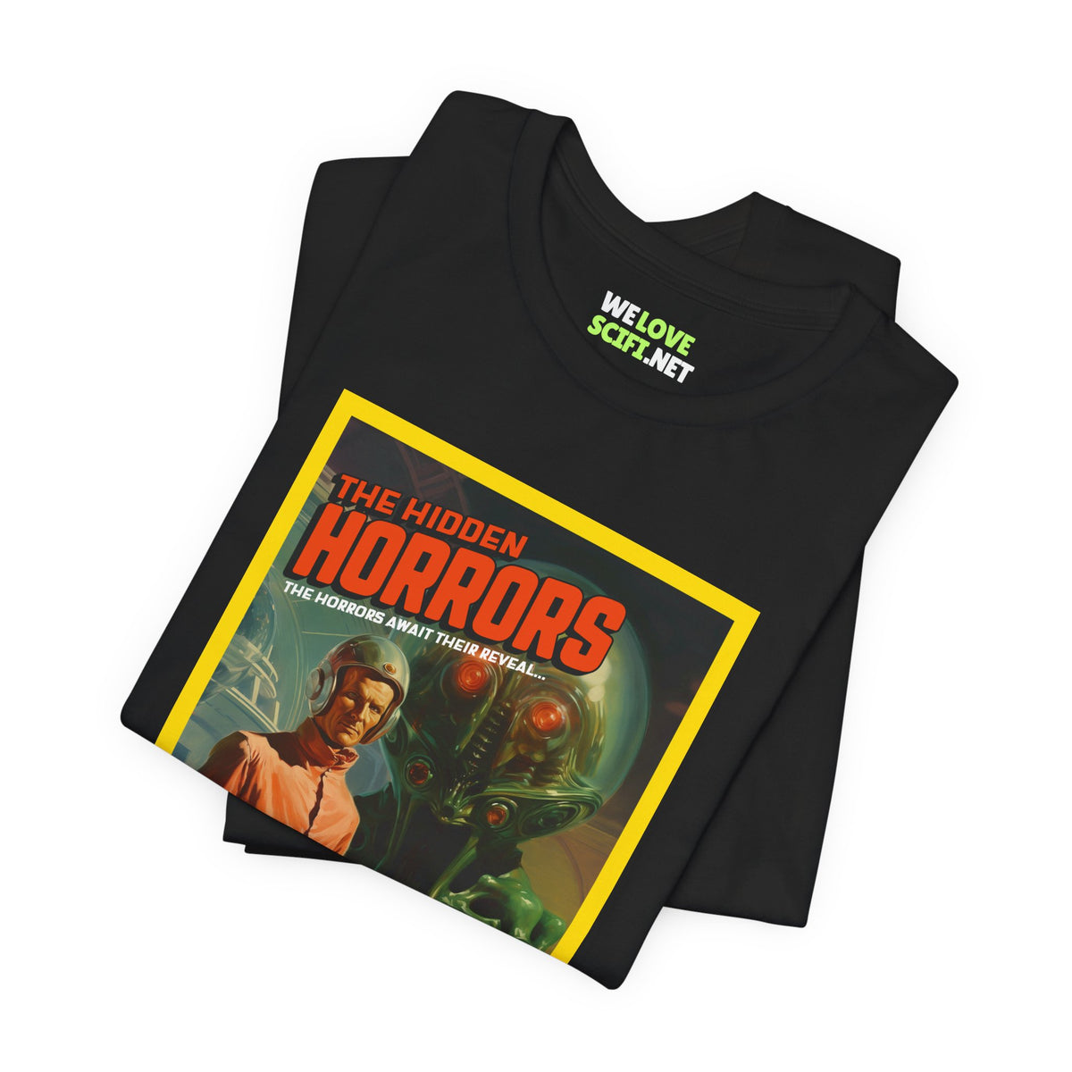 The Hidden Horrors Retro SciFi T-Shirt - SciFi Merchandise