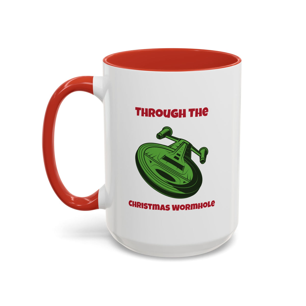 Christmas Wormhole Funny SciFi Christmas Accent Mug-welovescifi.net