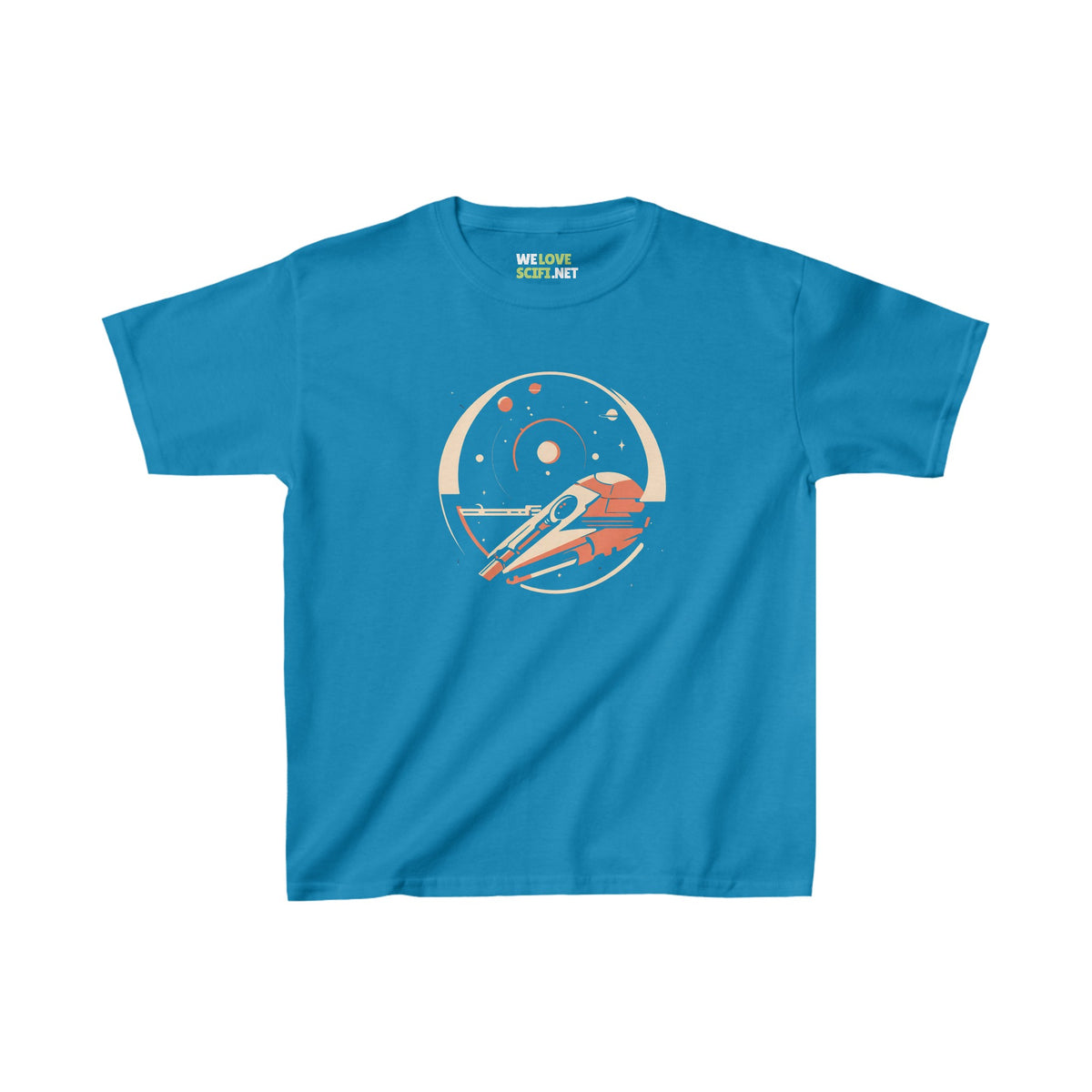 Space Art Tee for Kids SpaceStation No9 Heavy Cotton TShirt