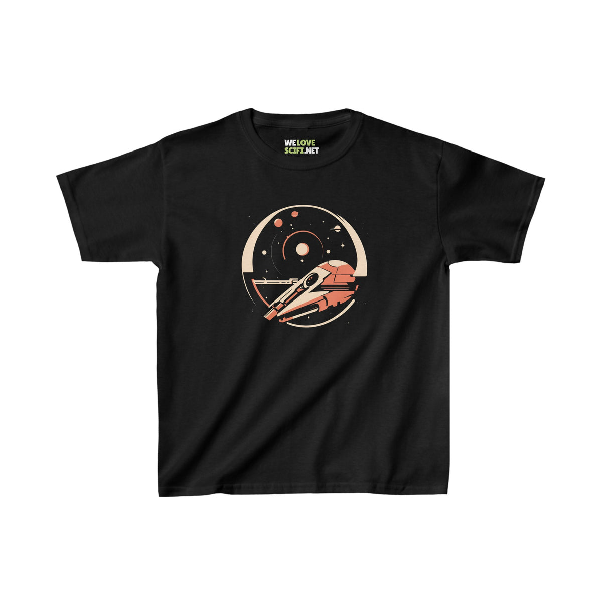 Space Art Tee for Kids SpaceStation No9 Heavy Cotton TShirt