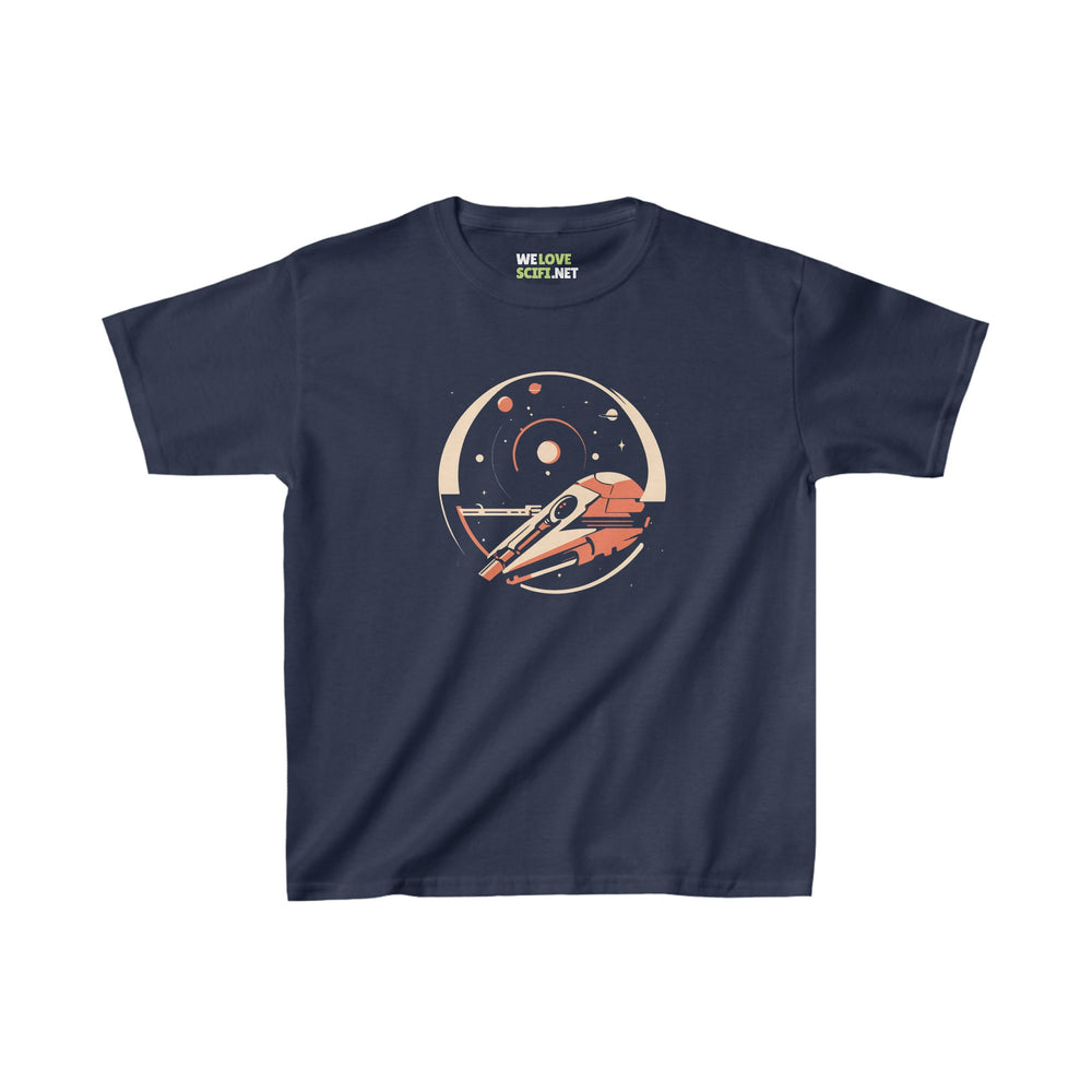 Space Art Tee for Kids SpaceStation No9 Heavy Cotton TShirt