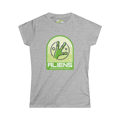 Aliens Research Society Funny Woman's Tee-welovescifi.net