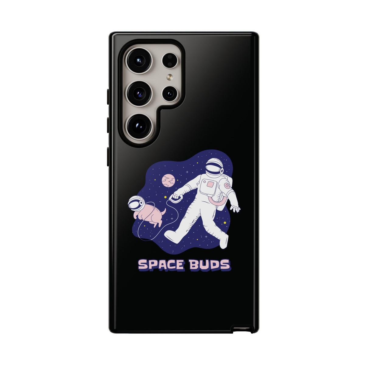 Space Buds Samsung Galaxy Cases Astronaut Dog SciFi Design