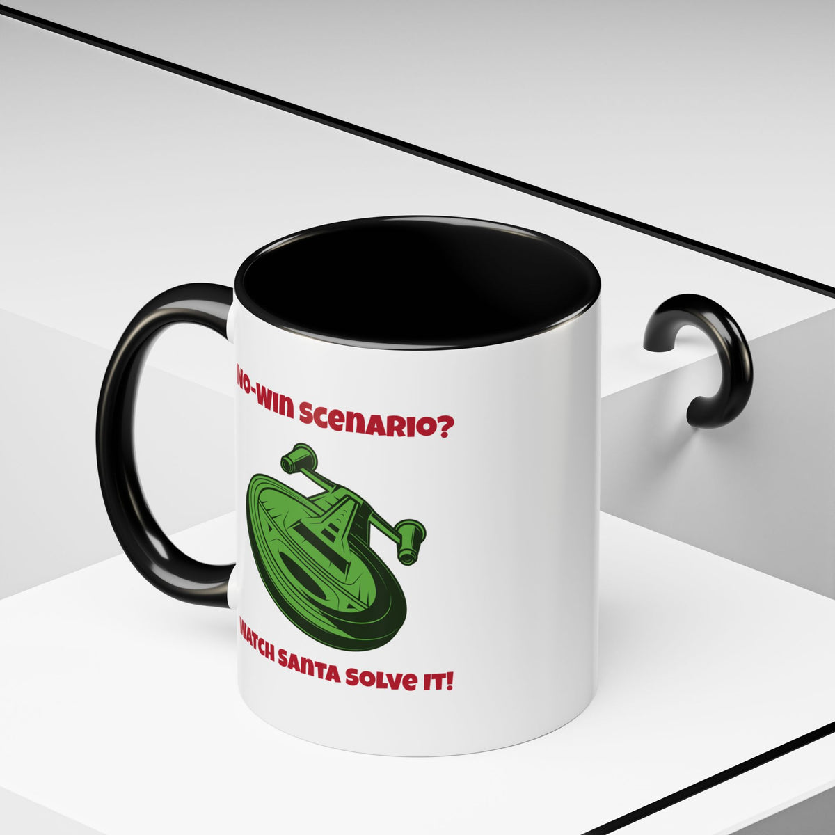 No Win Scenario SciFi Christmas Accent Mug-welovescifi.net