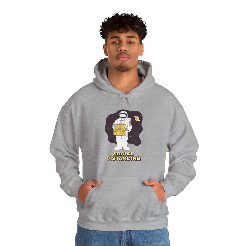 Social Distancing Astronaut Hoodie | Funny Sci-Fi Pullover