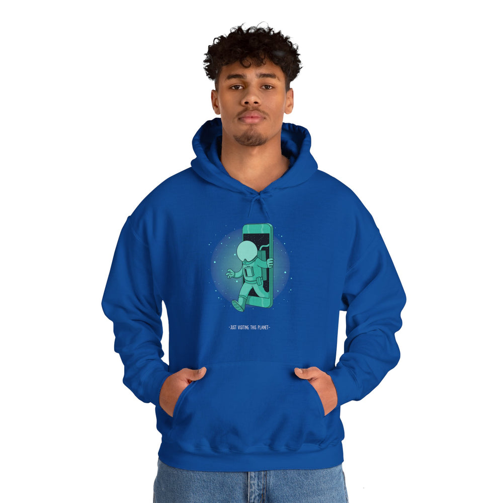 Just Visiting This Planet | Funny Sci-Fi Hoodie WeLoveSciFi