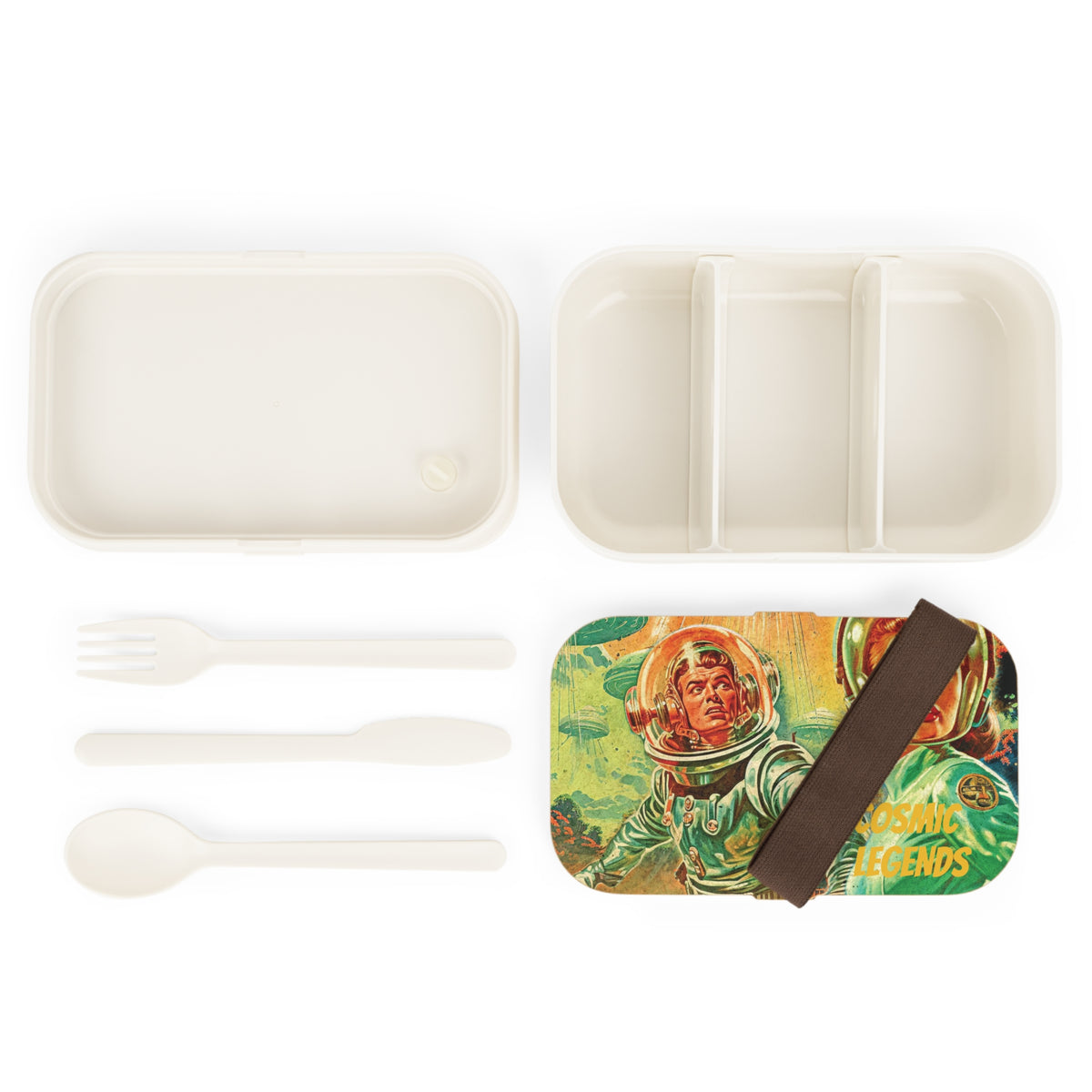 Cosmic Legends Retro UFO Comic Bento Lunch Box-welovescifi