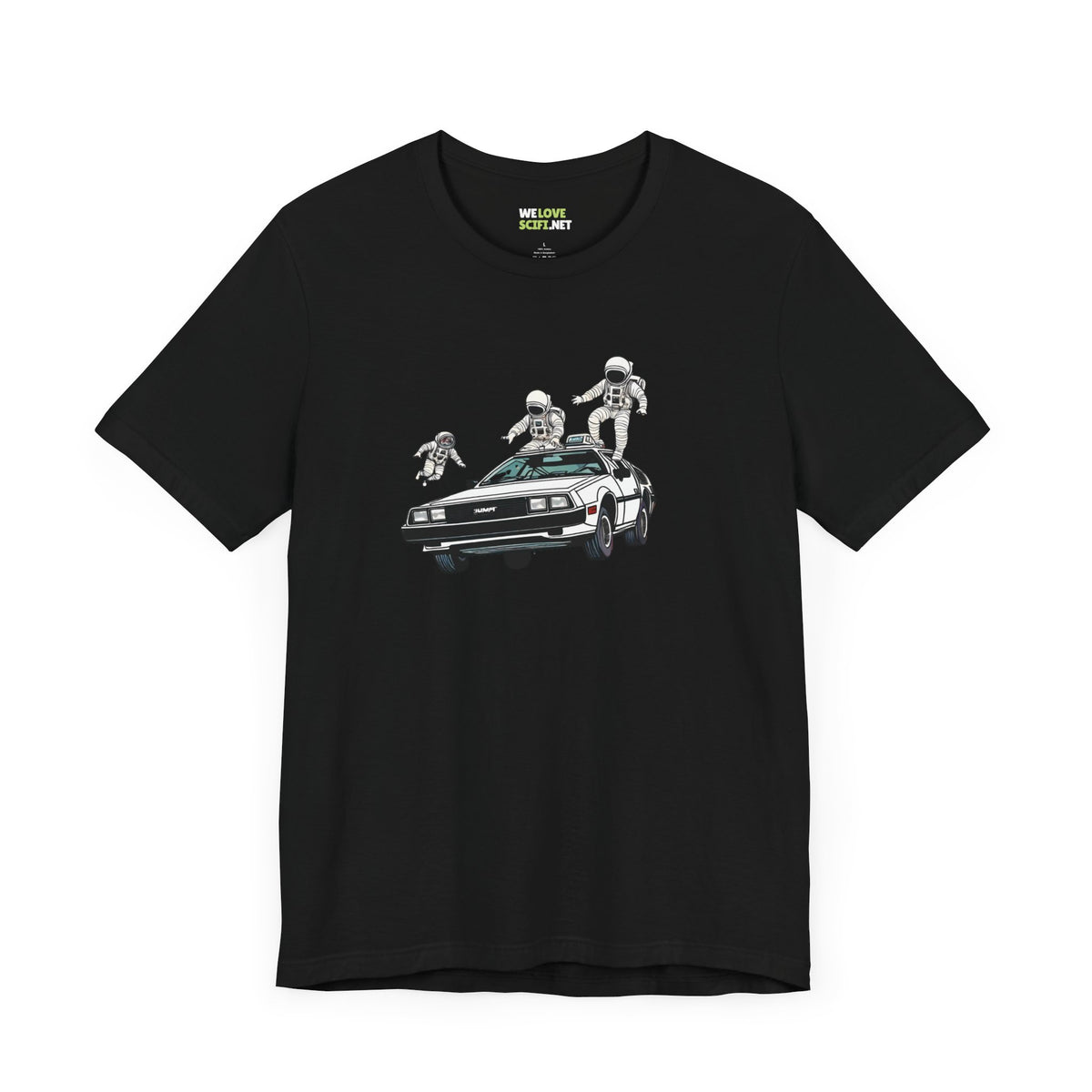 Party in a DeLorean Astronaut Sci-Fi TShirt Cool Sci-Fi Tee