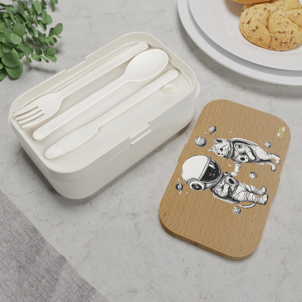 Space Kitties Lunch Box Cute Astronaut Cats Bento Lunch Box