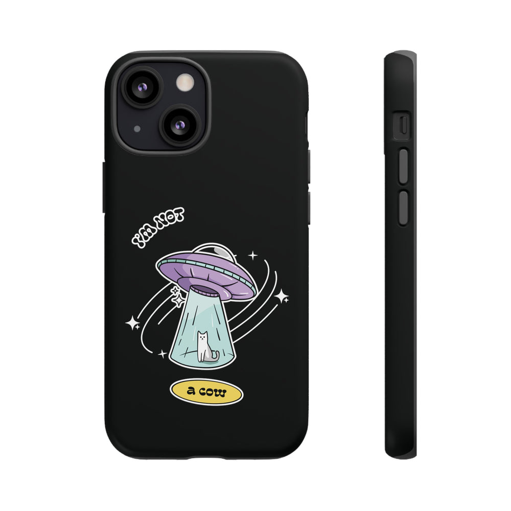 Funny Sci-Fi iPhone Cases | Not a Roswell Cow UFO Design