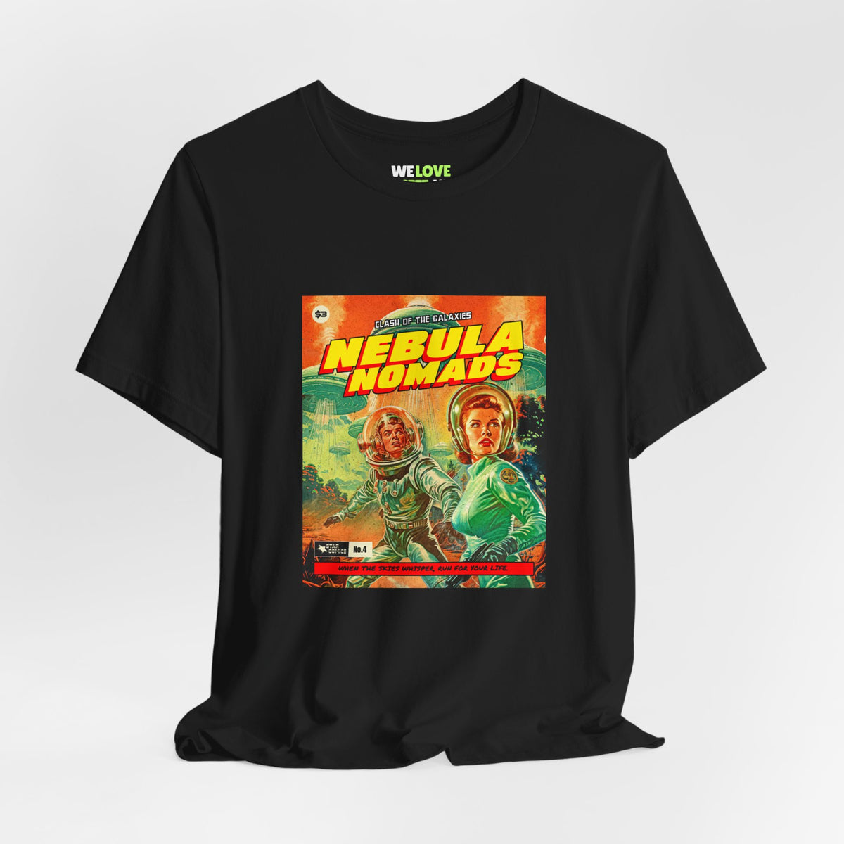 Nebula Nomads Retro Sci-Fi T-Shirt | Vintage Sci-Fi Tee