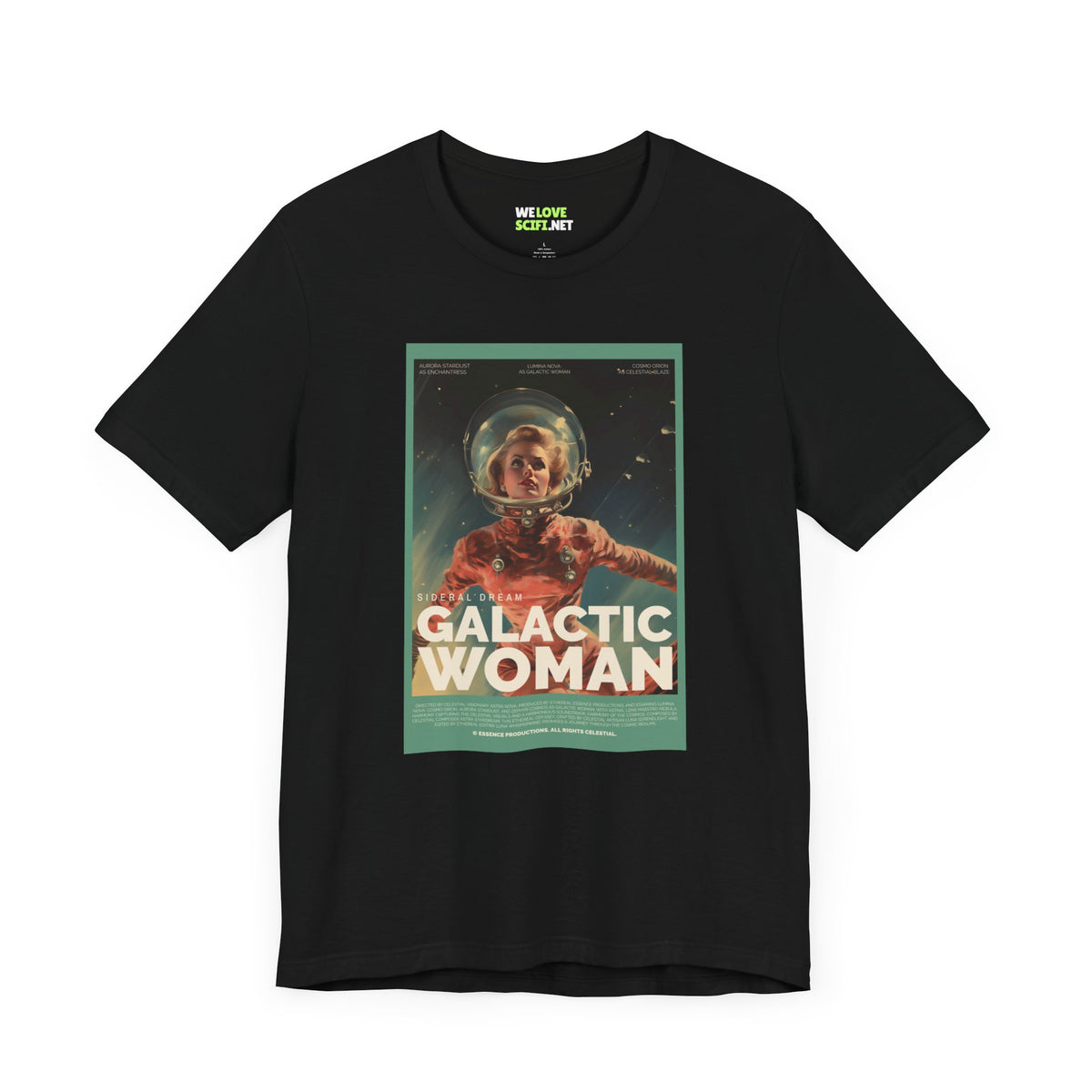 Galactic Woman Retro Sci-Fi T-Shirt-welovescifi.net