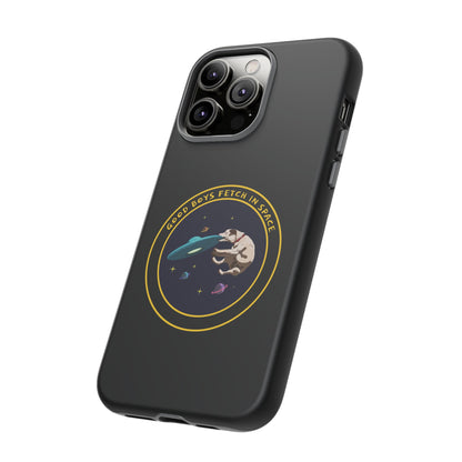 Good Boys Fetch in Space: Funny Dog Sci-Fi iPhone Cases