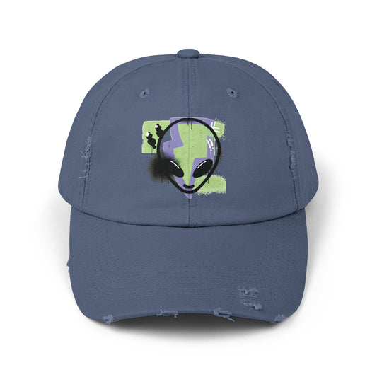 Alien Cap - Outta This World Sci-Fi Unisex Distressed Hat