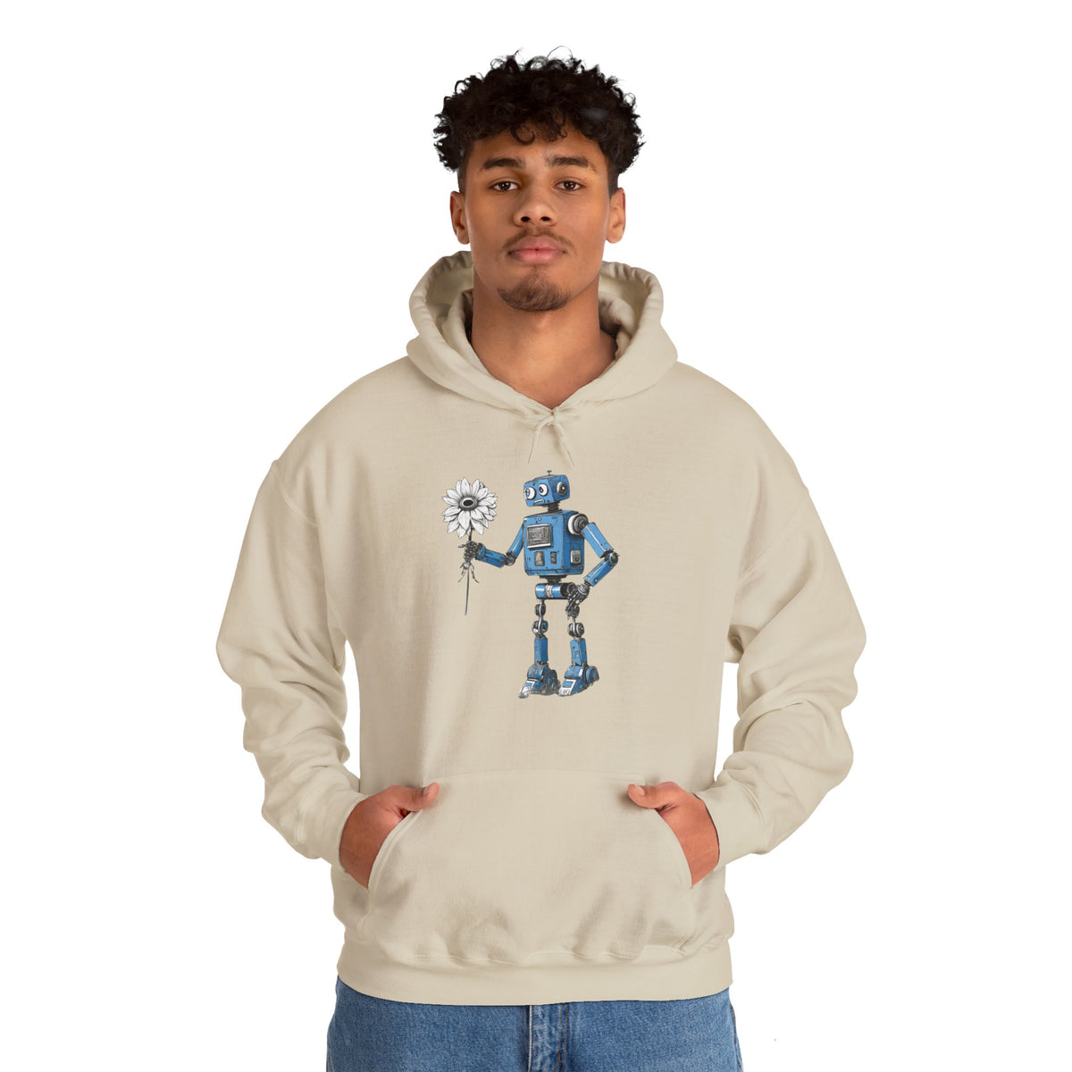 Robot Space Art Hoodie | Maybe Baby Sci-Fi Hoodie