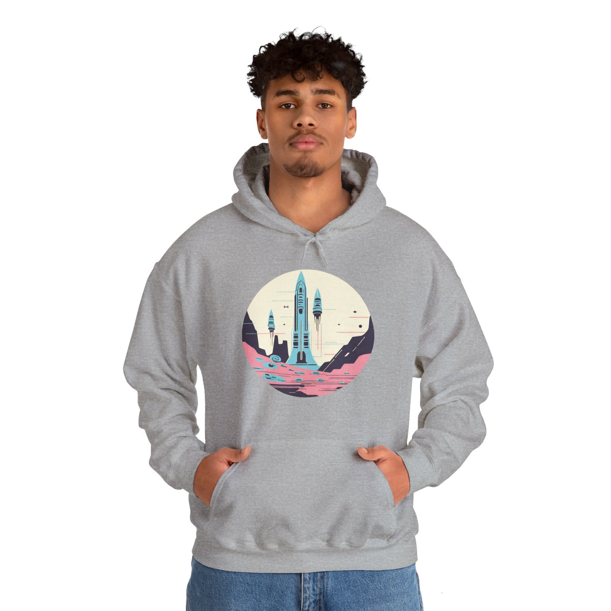 Space Art Hoodie - Sci-Fi Design for Space Enthusiasts