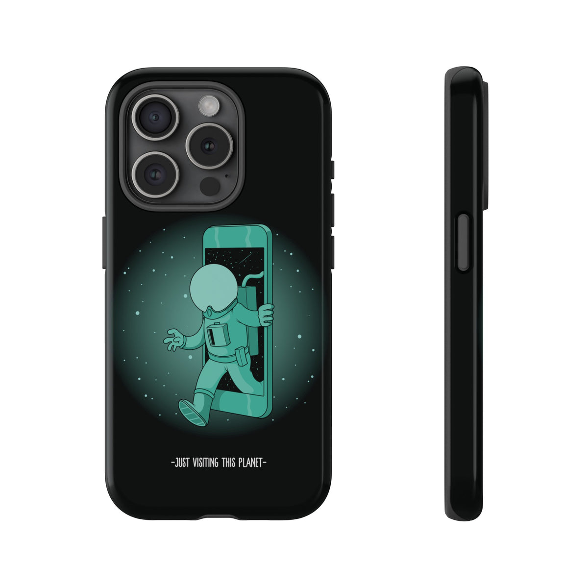 Funny Astronaut iPhone Cases Just Visiting This Planet SciFi