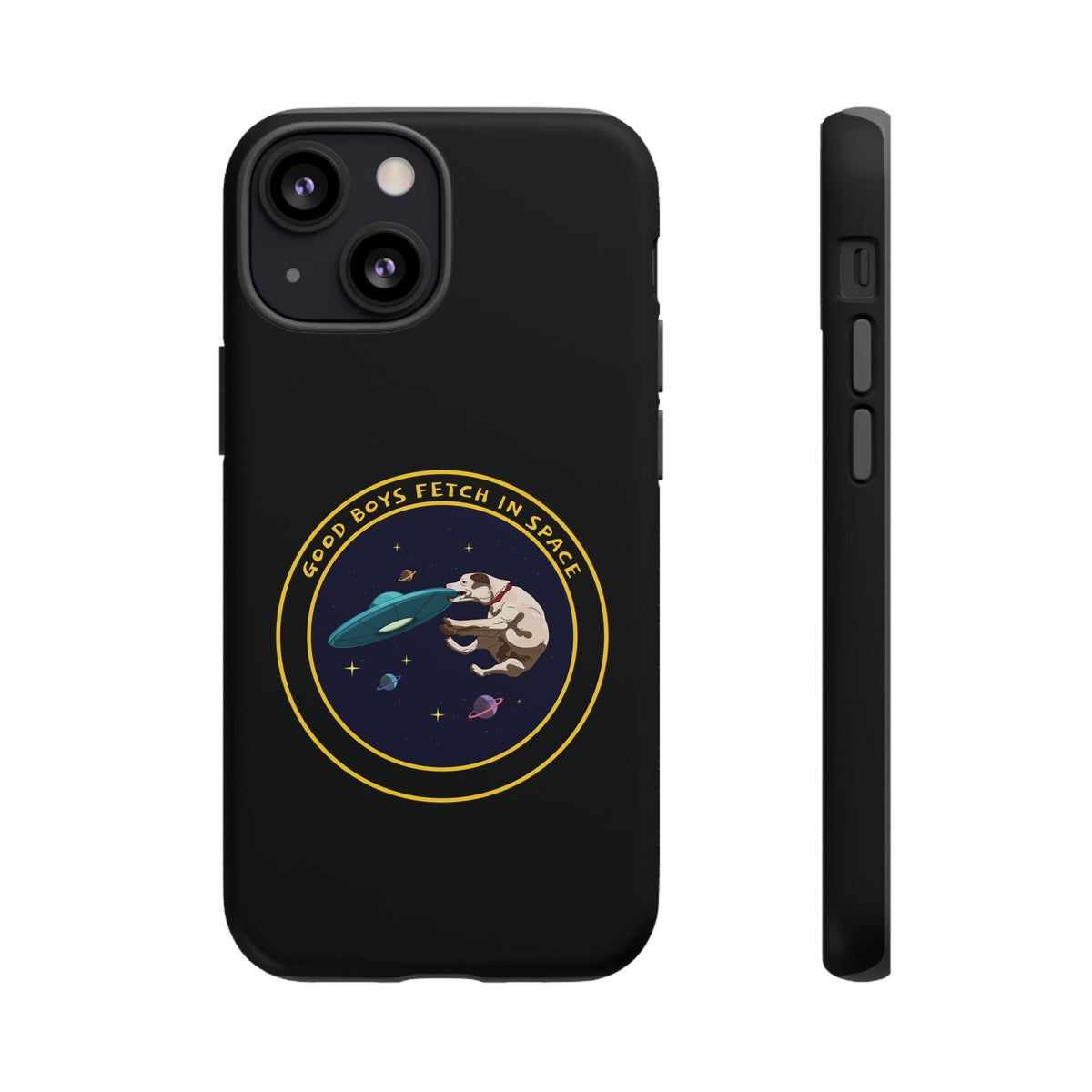 Good Boys Fetch in Space: Funny Dog Sci-Fi iPhone Cases