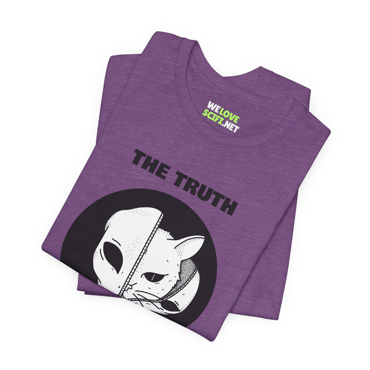 UFO t-shirt-The Truth is Out There Cat UFO Sci-Fi T-Shirt