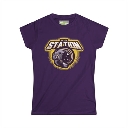 Space Station Astronaut Woman's Tee Sci-Fi Apparel