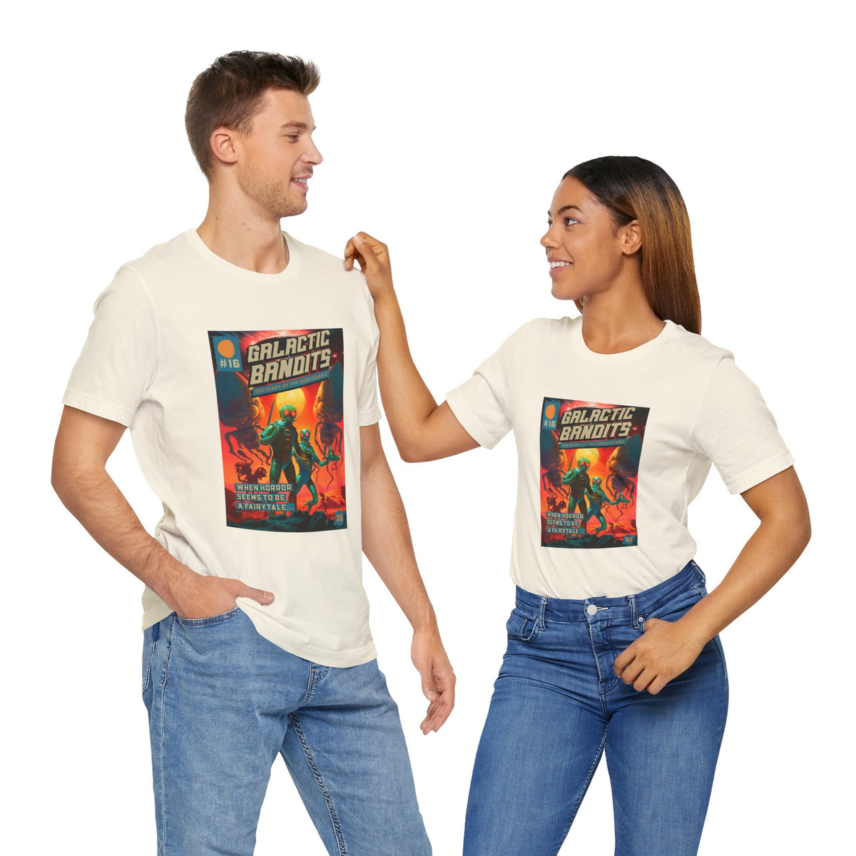 Galactic Bandits Retro Sci-Fi T-Shirt-welovescifi.net