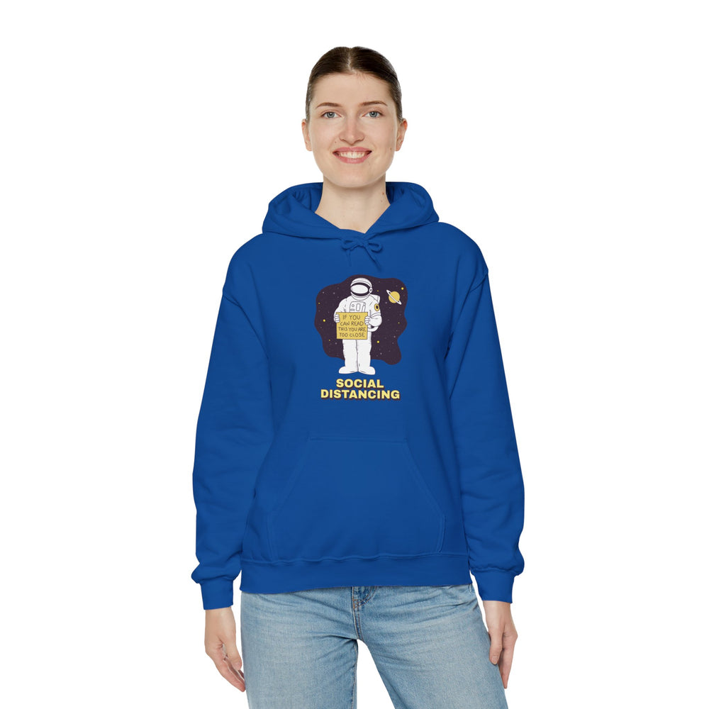 Social Distancing Astronaut Hoodie | Funny Sci-Fi Pullover