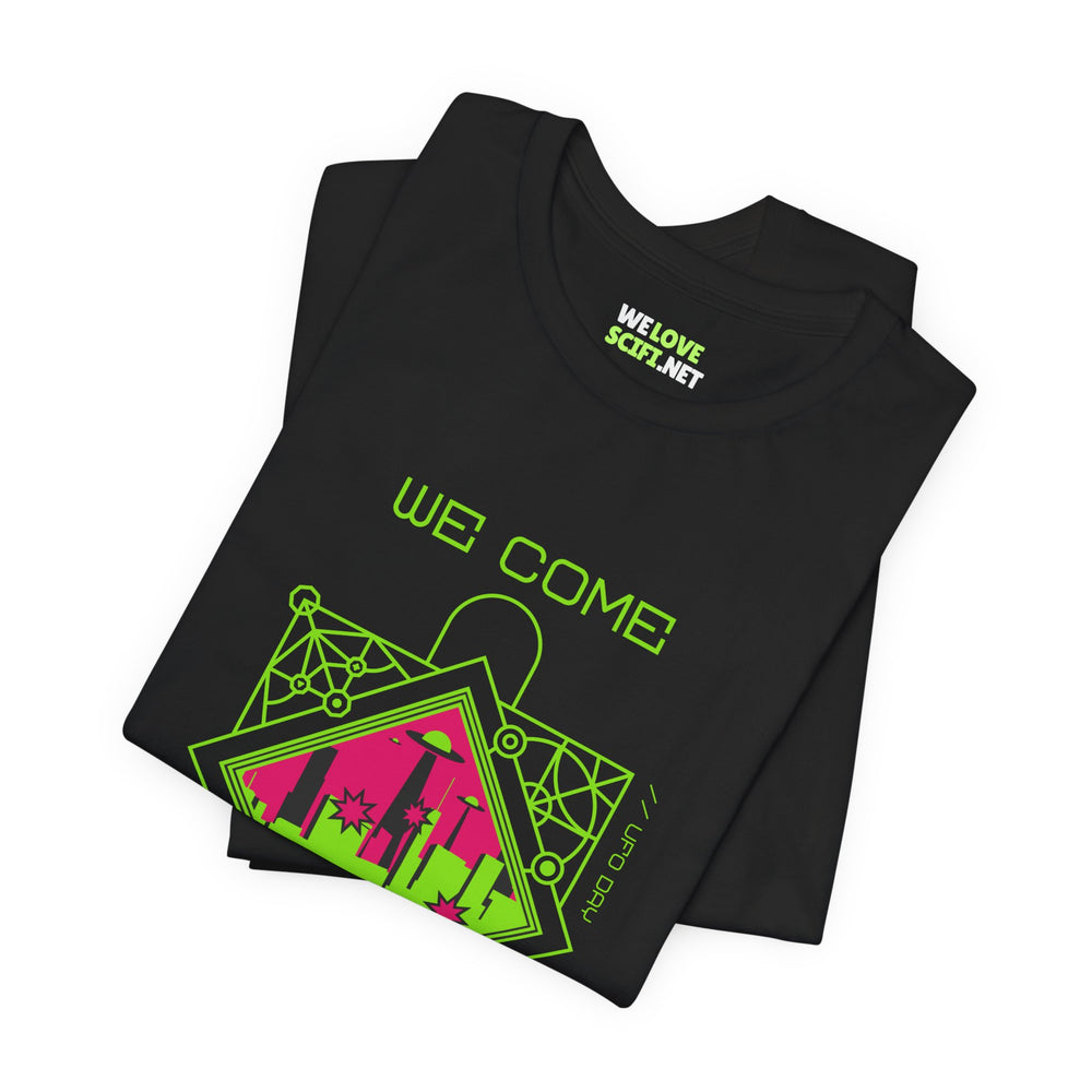 We Come In Peace(?) UFOs Sci-Fi T-Shirt-welovescifi.net