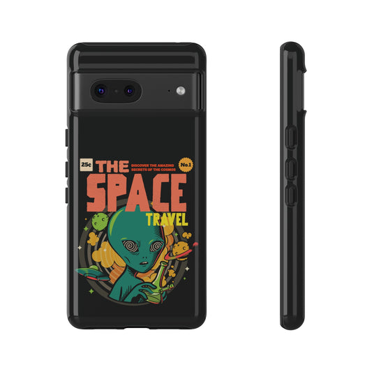 Retro Sci-Fi Mobile Cases Space Travel UFO Comic Pixel Cases