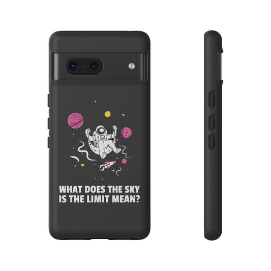 Funny Astronaut Google Pixel Cases Sky's the Limit Sci-Fi