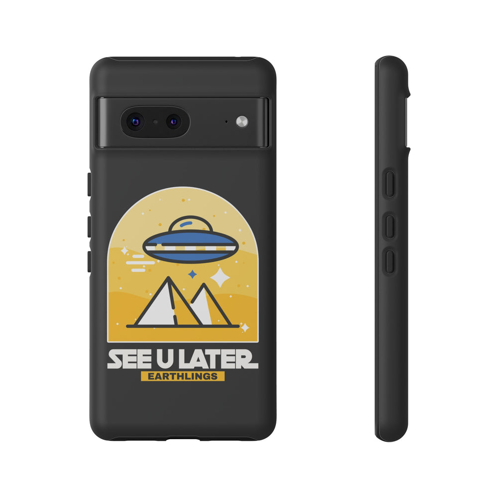 UFO Sci-Fi Google Pixel Cases - See You Later Earthlings