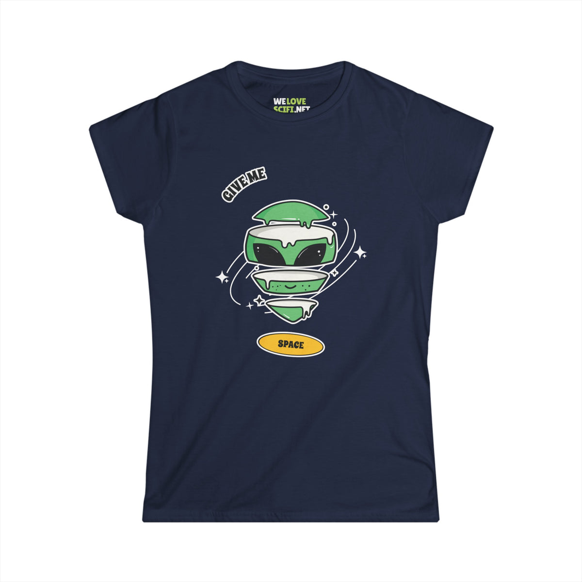 Give Me Space Funny Alien Woman's Tee-welovescifi.net