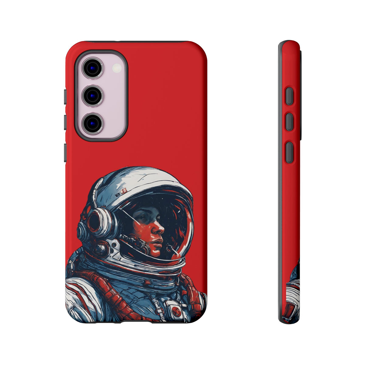 Astronaut In Red SpaceArt Tough Samsung Galaxy Mobile Cases