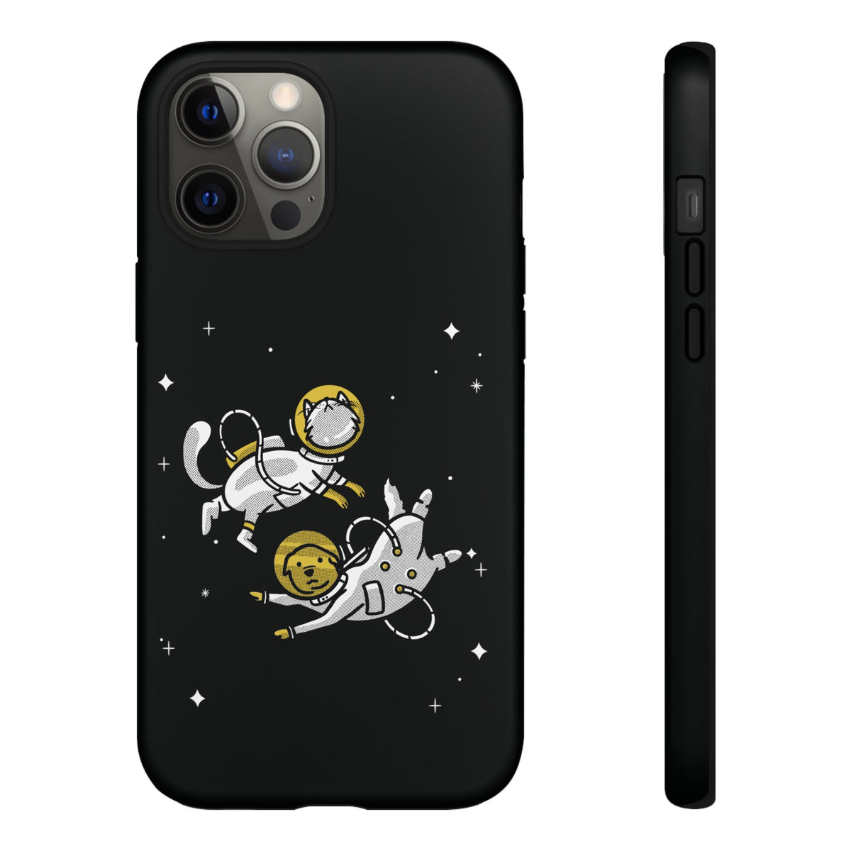 Funny Astronaut Mobile Case for iPhone - Dog & Cat Sci-Fi 