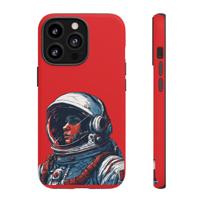 Astronaut In Red SpaceArt Sci-Fi Tough iPhone Mobile Cases