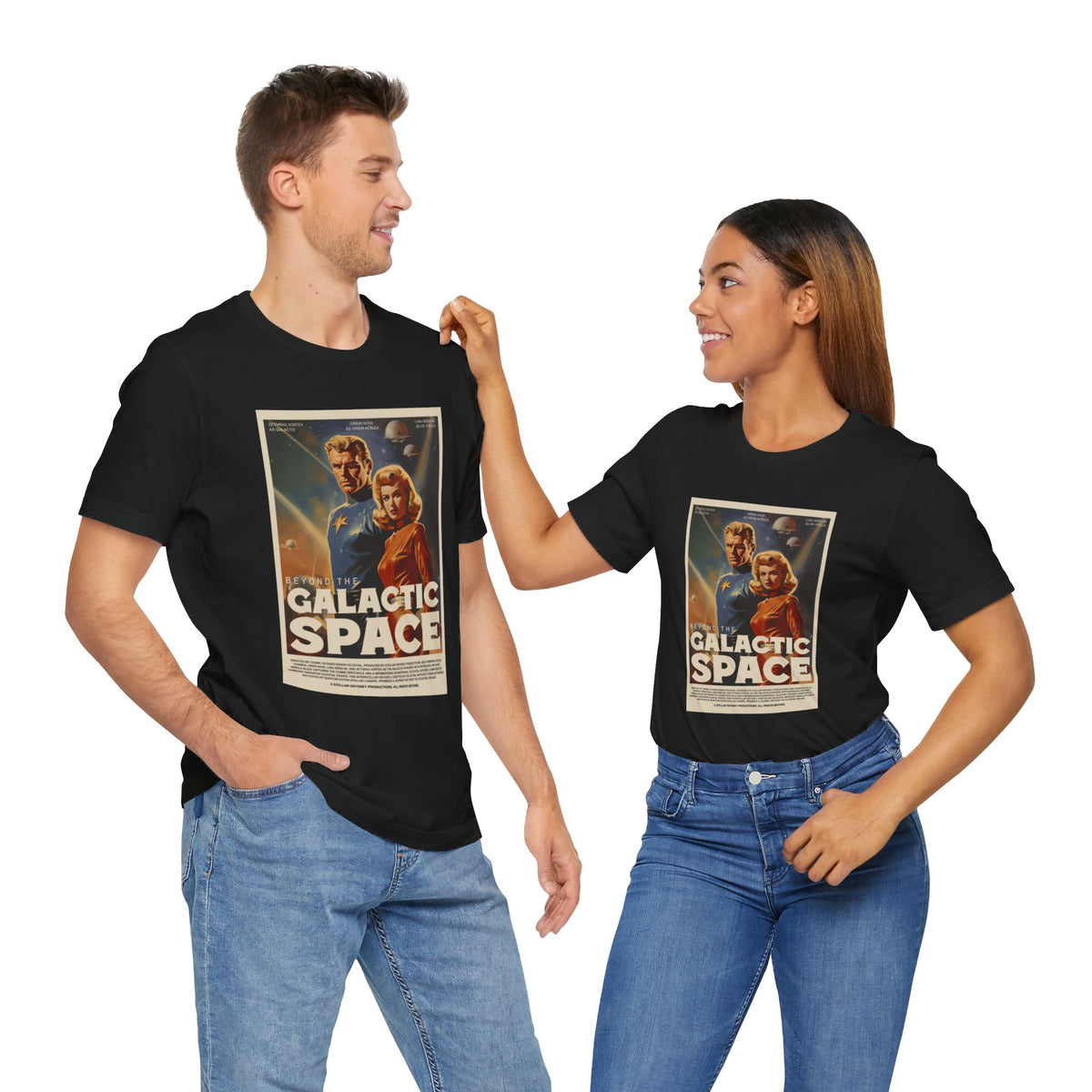 Beyond the Galactic Space Retro Sci-Fi T-Shirt-welovescifi