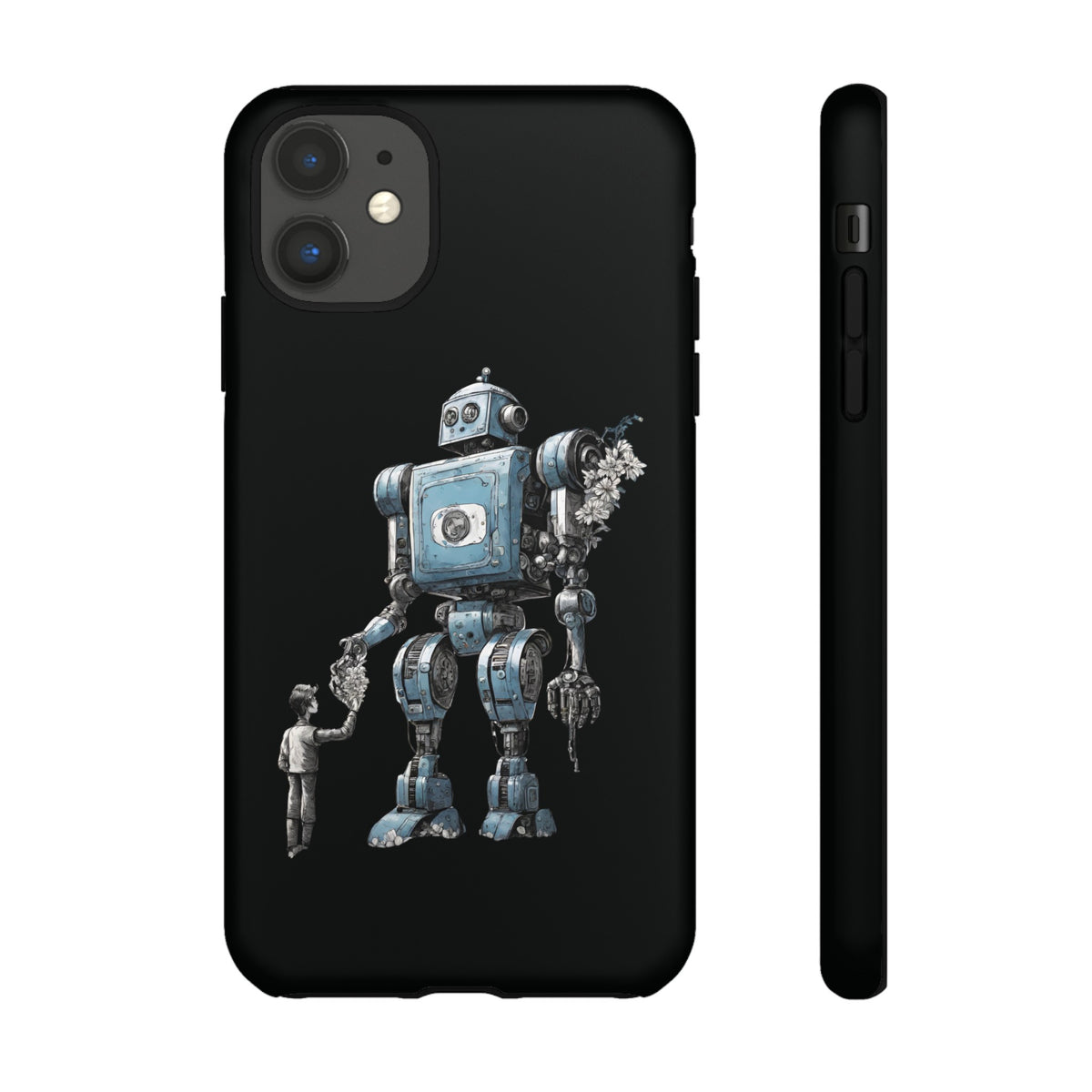 Flowers Robot SpaceArt Sci-Fi Tough iPhone Mobile Cases