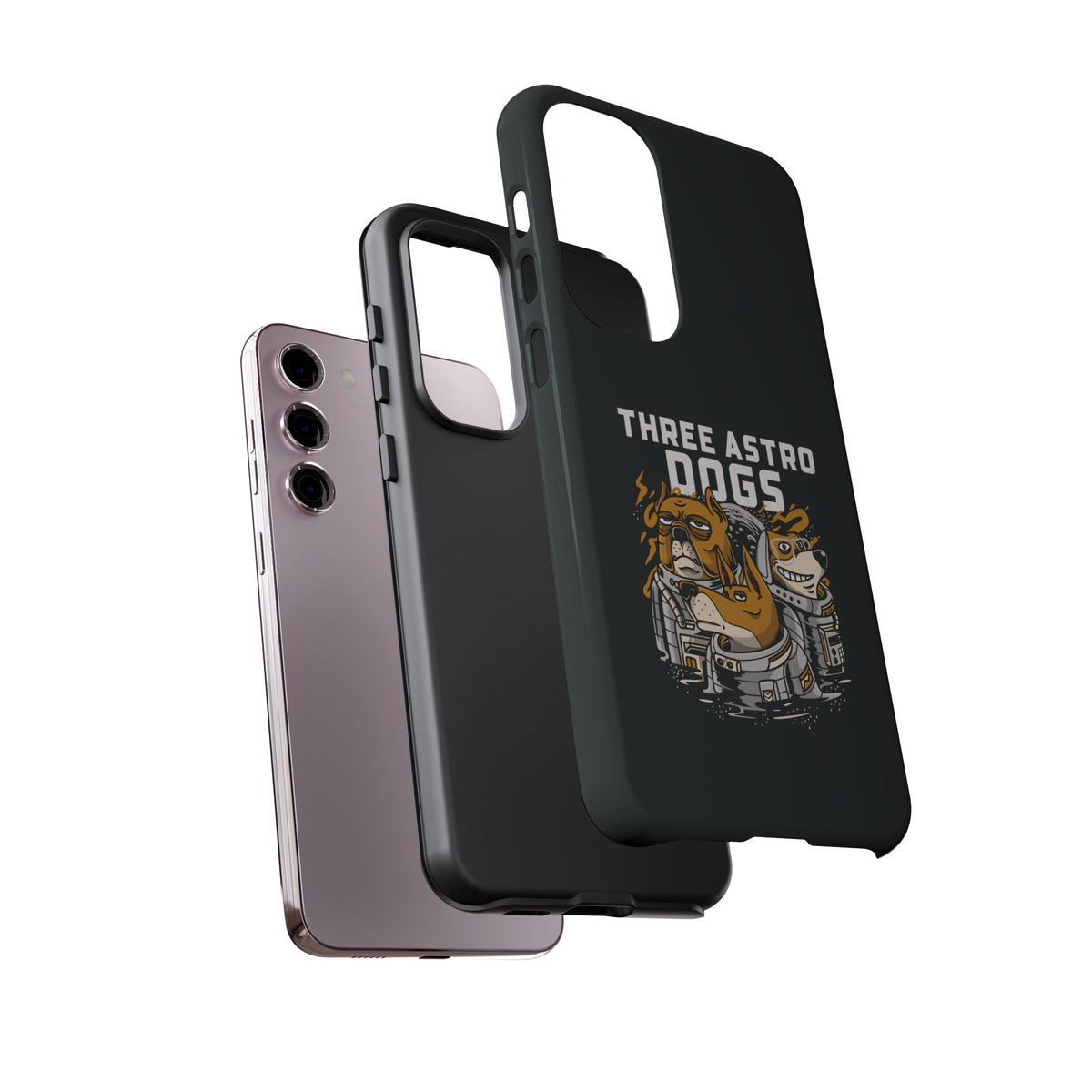 Three Astro Dogs Funny Sci-Fi Tough Samsung Galaxy Mobile Cases-welovescifi.net