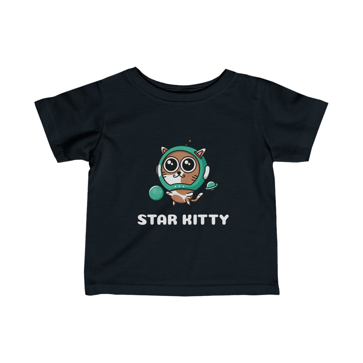 Star Kitty Infant Tee Funny Cat Astronaut Fine Jersey Shirt