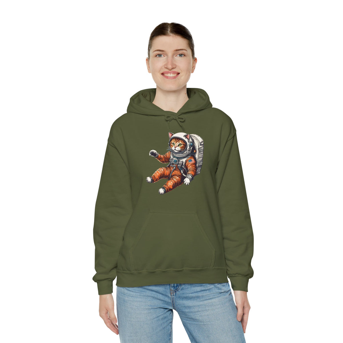 Redhead Spacecat Astronaut Hoodie - Cool Sci-Fi Sweatshirt