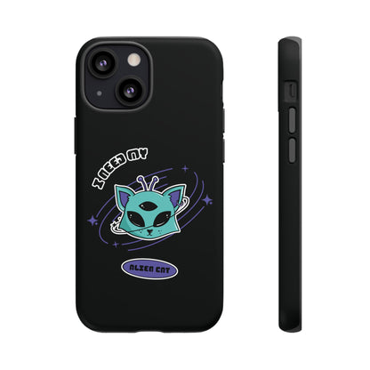 Alien Cat iPhone Case | Funny UFO Sci-Fi Tough Mobile Cover